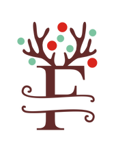 Load image into Gallery viewer, Reindeer Antler & Lights monogram
