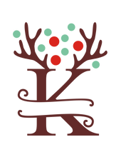 Load image into Gallery viewer, Reindeer Antler & Lights monogram