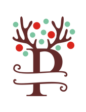 Load image into Gallery viewer, Reindeer Antler & Lights monogram