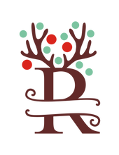 Load image into Gallery viewer, Reindeer Antler & Lights monogram