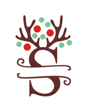 Load image into Gallery viewer, Reindeer Antler & Lights monogram