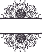 Load image into Gallery viewer, Sunflowers Monogram Split