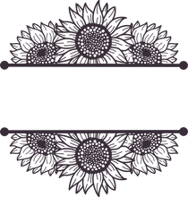 Load image into Gallery viewer, Sunflowers Monogram Split