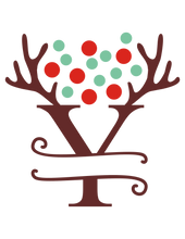 Load image into Gallery viewer, Reindeer Antler & Lights monogram