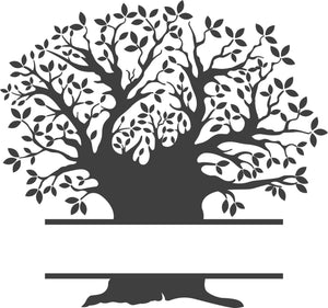 Family Tree Monogram Split
