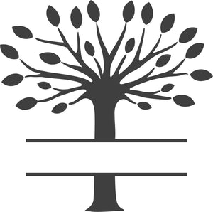 Family Tree Monogram Split