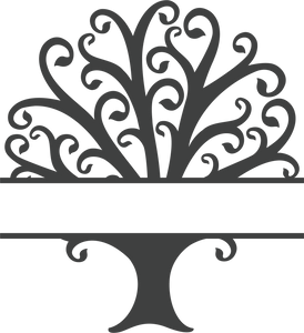 Family Tree Monogram Split