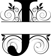 Load image into Gallery viewer, Vine Monogram Split Letters
