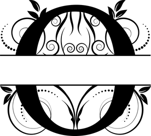 Vine Monogram Split Letters