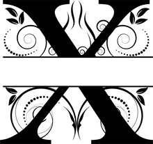 Load image into Gallery viewer, Vine Monogram Split Letters
