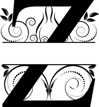 Load image into Gallery viewer, Vine Monogram Split Letters
